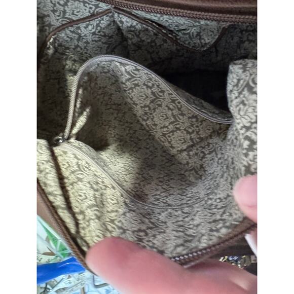 Joy Susan | Brown Vegan Leather Cross Body Purse - Picture 9 of 11